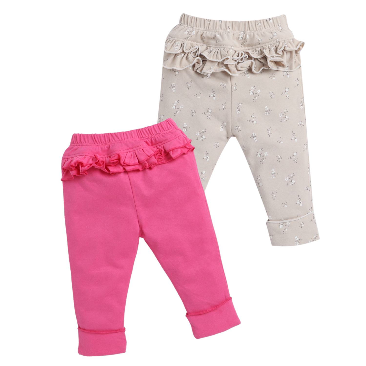 Pink Cotton Logo Leggings - Les Petits